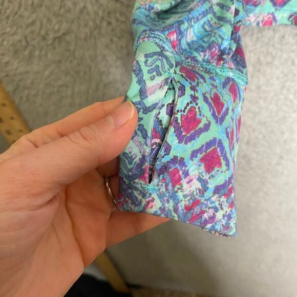 Title Nine womens long sleeve shirt rash guard sun protection active colorful S - Picture 4 of 10